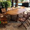 Teak Oiled Dining Table Sets 6