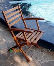 Teak Oiled Bali Arm Chair
