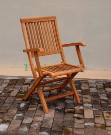 Teak Folding Arm Chair